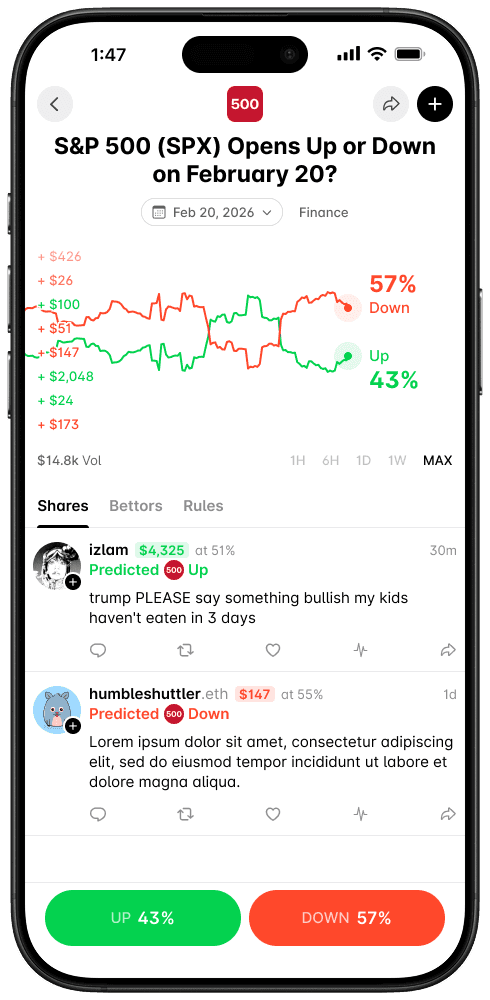 Token profile and live charts